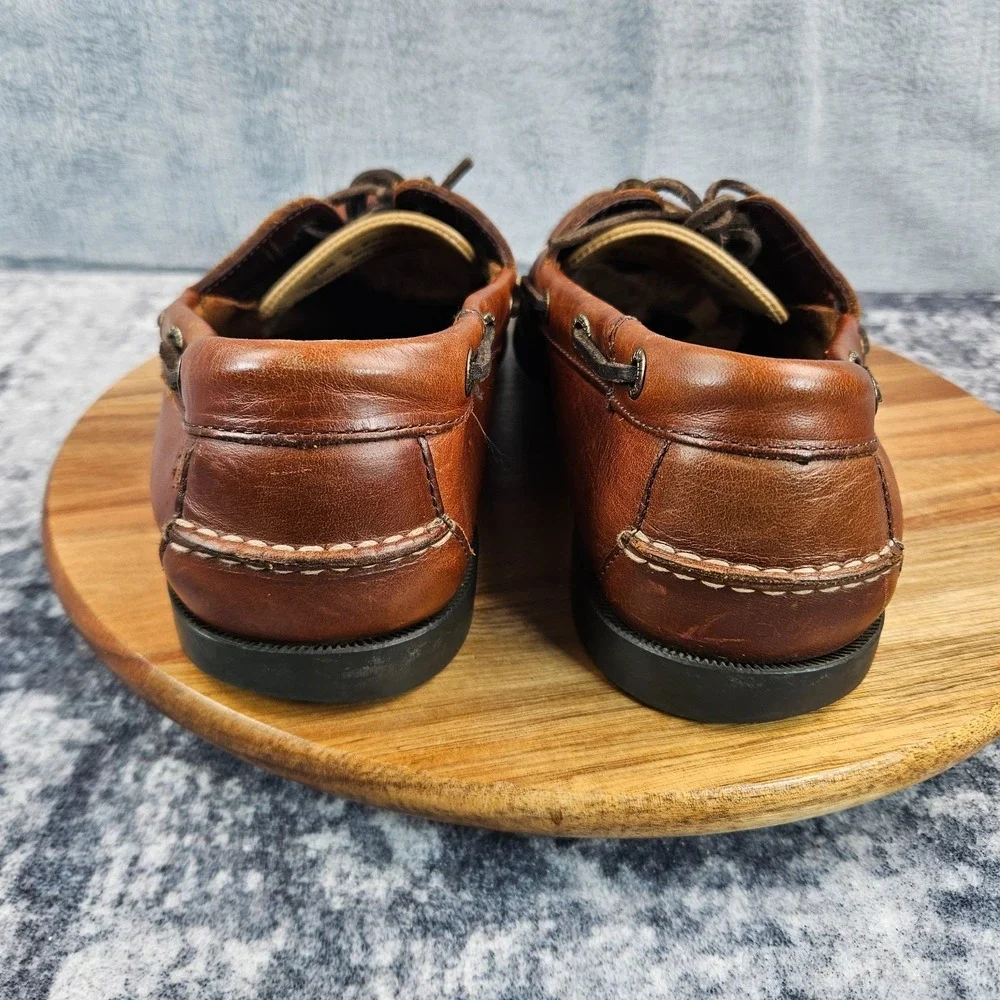 L.L.Bean Boat Shoes Mens Size 10.5 D Brown Casco Bay Moc Slip On Loafer 233933